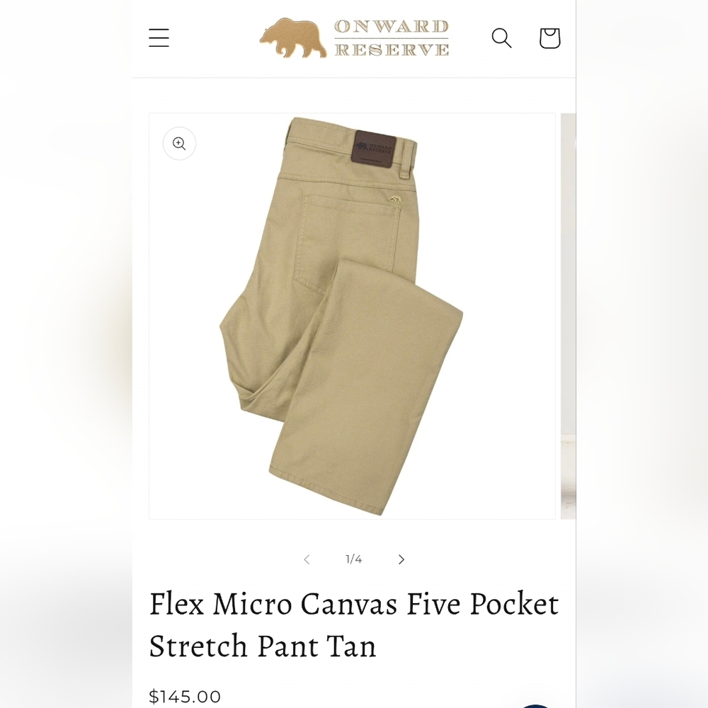 Onward Reserve Tan Flex Chinos
